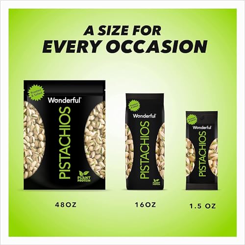 Wonderful Pistachios In Shell, Roasted & Salted Nuts, 48 Ounce Resealable Bag, Protein Snacks, Bulk Snacks, Healthy Snacks for Adults-UPStoxs