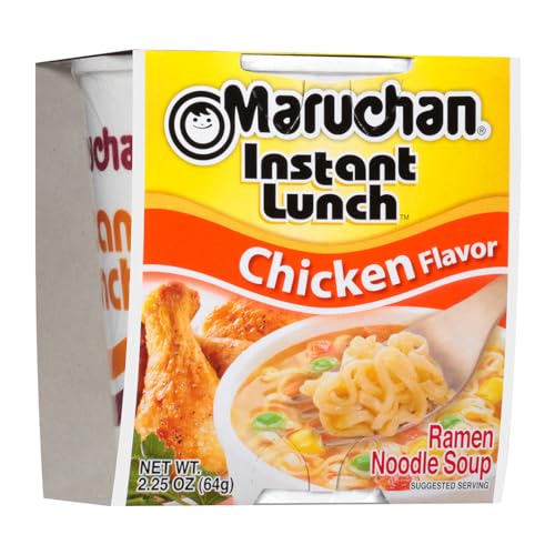 Maruchan Instant Lunch Chicken , Ramen Noodle Soup, Microwaveable Meal, 2.25 Oz, 12 Count-UPStoxs