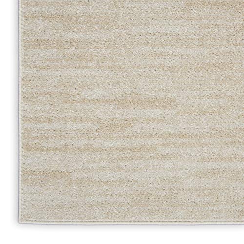 Nourison Essentials Indoor/Outdoor Ivory Beige 8' x 10' Area Rug, Easy Cleaning, Non Shedding, Bed Room, Living Room, Dining Room, Backyard, Deck, Patio (8x10)-UPStoxs