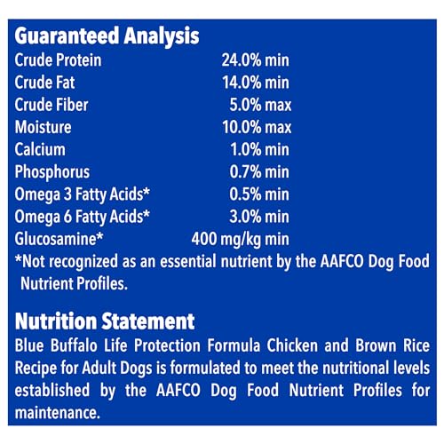 Blue Buffalo Life Protection Formula Adult Dry Dog Food, Helps Build and Maintain Strong Muscles, Made with Natural Ingredients, Chicken & Brown Rice Recipe, 15-lb. Bag-UPStoxs