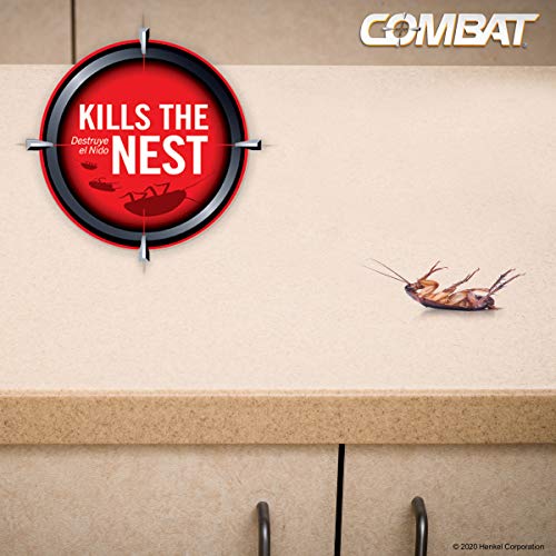 Combat Roach Killing Bait, Roach Bait Station For Large Roaches, Kills The Nest, Child-Resistant, 8 Count,Insects-UPStoxs