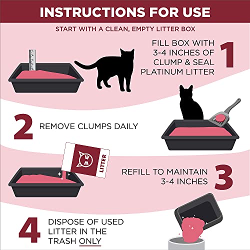 ARM & HAMMER Clump & Seal Platinum Cat Litter, Multi-Cat, 40 lbs (Pack of 1)-UPStoxs