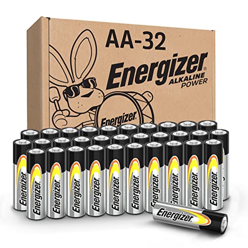 Energizer AA Batteries, Alkaline Power Double A Battery Alkaline, 32 Count-UPStoxs