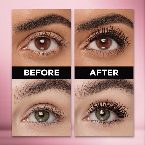 L'Oreal Paris Voluminous Makeup Lash Paradise Mascara, Voluptuous Volume, Intense Length, Feathery Soft Full Lashes, No Flaking, No Smudging, No Clumping, Blackest Black, 1 Count-UPStoxs