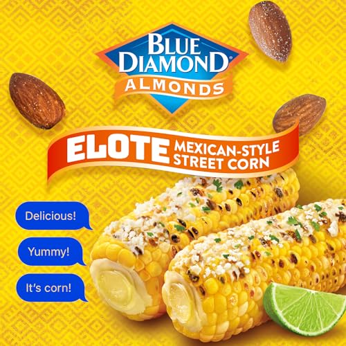 Blue Diamond Almonds, BOLD Elote Mexican Street Corn Flavored Snack Nuts, 6 Ounce Can-UPStoxs