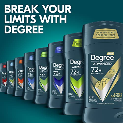 Degree Men Advanced Antiperspirant Deodorant 72-Hour Sweat and Odor Protection Sport Defense Antiperspirant For Men With MotionSense Technology 2.7 oz 4 Count-UPStoxs