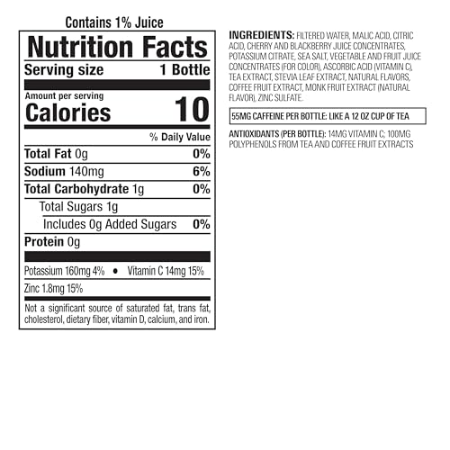 Bai Antioxidant Infused Water Beverage, Zambia Bing Cherry, with Vitamin C and No Artificial Sweeteners, 18 Fluid Ounce Bottle, 12 Pack-UPStoxs