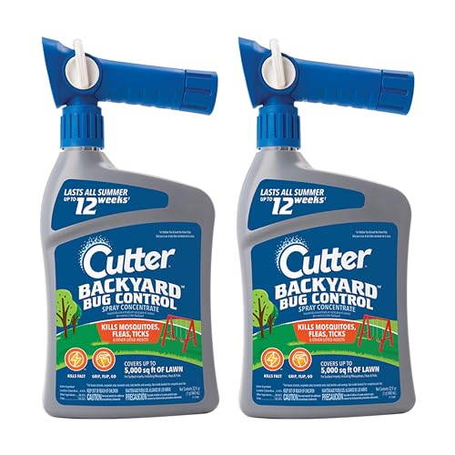 Cutter Backyard Bug Control Spray Concentrate (2 Pack), Kills Mosquitoes, Fleas & Listed Ants, 32 fl Ounce-UPStoxs