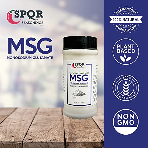 Plant Based MSG Seasoning Monosodium Glutamate XL 12 Ounce Bottle Gluten Free Restaurant Grade Flavor Enhancer by SPQR Seasonings-UPStoxs