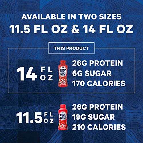 Core Power Fairlife 26g Protein Milk Shakes, Ready To Drink for Workout Recovery, Strawberry Banana, 14 Fl Oz (Pack of 12)-UPStoxs