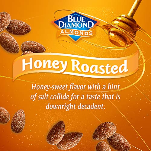 Blue Diamond Almonds Honey Roasted Snack Almonds, Honey Roasted, 1 Pound (Pack of 1)-UPStoxs