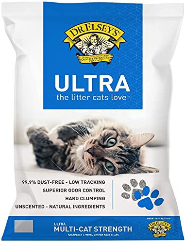 Dr. Elsey’s Premium Clumping Cat Litter - Ultra - 99.9% Dust-Free, Low Tracking, Hard Clumping, Superior Odor Control, Unscented & Natural Ingredients-UPStoxs