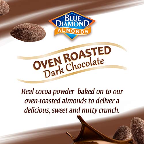 Blue Diamond Almonds Oven Roasted Dark Chocolate Flavored Snack Nuts, 25 Oz Resealable Bag (Pack of 1)-UPStoxs