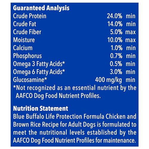 Blue Buffalo Life Protection Formula Adult Dry Dog Food, Helps Build and Maintain Strong Muscles, Made with Natural Ingredients, Chicken & Brown Rice Recipe, 30-lb. Bag-UPStoxs