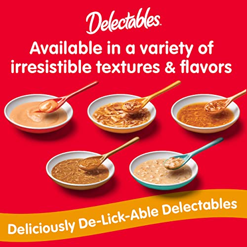 Delectables Bisque Lickable Wet Cat Treats - Chicken, Tuna & Shrimp, 12 count-UPStoxs