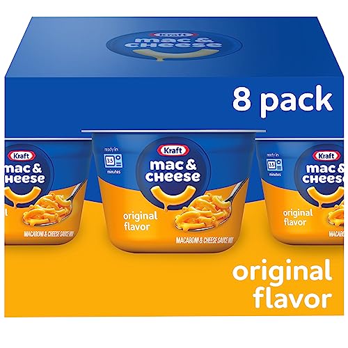 Kraft Original Easy Microwavable Macaroni and Cheese Cups (8 ct Box, 2.05 oz Cups)-UPStoxs