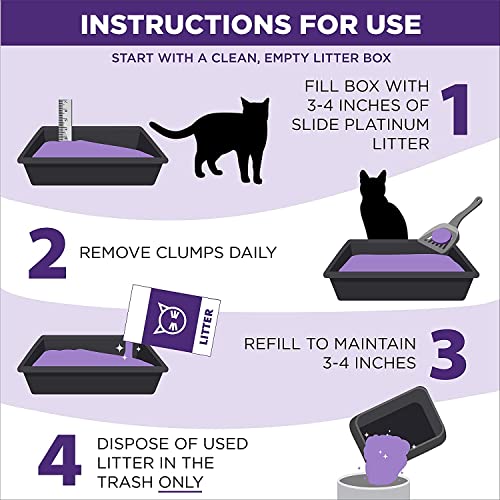 Arm & Hammer Slide Platinum Easy Clean-Up Clumping Cat Litter, Multi-Cat Litter, 27.5 Pounds, Online Exclusive Formula-UPStoxs