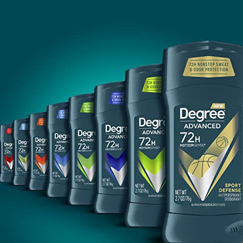 Degree Men Advanced Antiperspirant Deodorant 72-Hour Sweat and Odor Protection Sport Defense Antiperspirant For Men With MotionSense Technology 2.7 oz 4 Count-UPStoxs