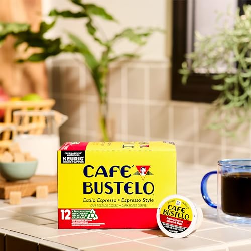 Café Bustelo Espresso Style Dark Roast Coffee, 72 Count Keurig K-Cup Pods-UPStoxs