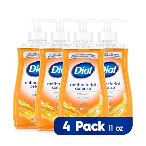 Dial Antibacterial Liquid Hand Soap, Gold, 11 fl oz (Pack of 4)-UPStoxs