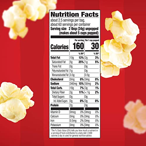 Orville Redenbacher's Movie Theater Butter Microwave Popcorn, 3.29 Ounce Classic Bag, 24-Count-UPStoxs