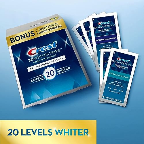 Crest 3D Whitestrips, Professional Effects, Teeth Whitening Strip Kit, 44 Strips (22 Count Pack)-UPStoxs