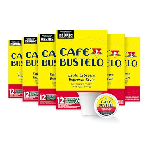 Café Bustelo Espresso Style Dark Roast Coffee, 72 Count Keurig K-Cup Pods-UPStoxs