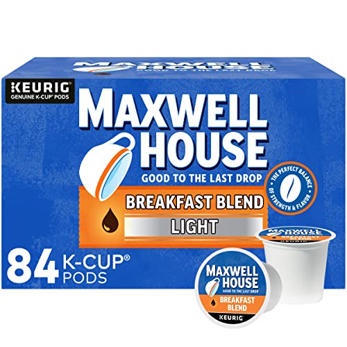 Maxwell House Breakfast Blend Light Roast K-Cup Coffee Pods (84 ct Box)-UPStoxs