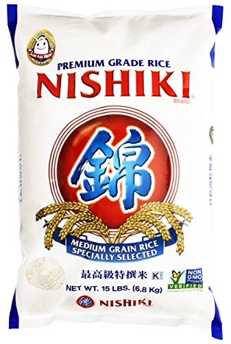 Nishiki Premium Rice, Medium Grain,15 Pound (Pack of 1)-UPStoxs