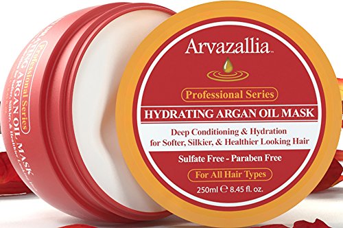 Arvazallia Hydrating Argan Oil Hair Mask and Deep Conditioner for Dry or Damaged Hair - 8.45 Oz-UPStoxs