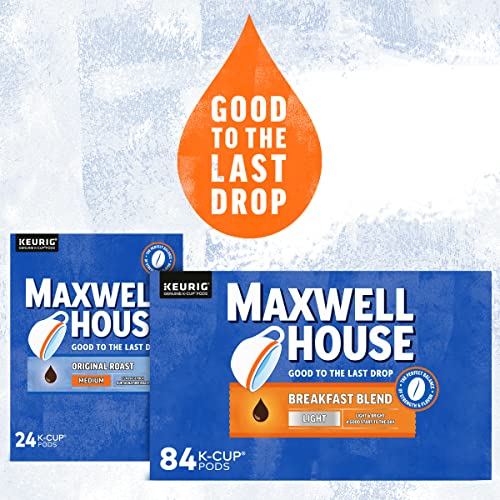 Maxwell House Breakfast Blend Light Roast K-Cup Coffee Pods (84 ct Box)-UPStoxs