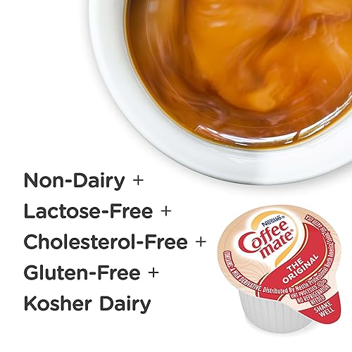 Nestle Coffee mate Coffee Creamer, Original, Liquid Creamer Singles, Non Dairy, No Refrigeration, 0.375 fl oz Tubs (Pack of 180)-UPStoxs