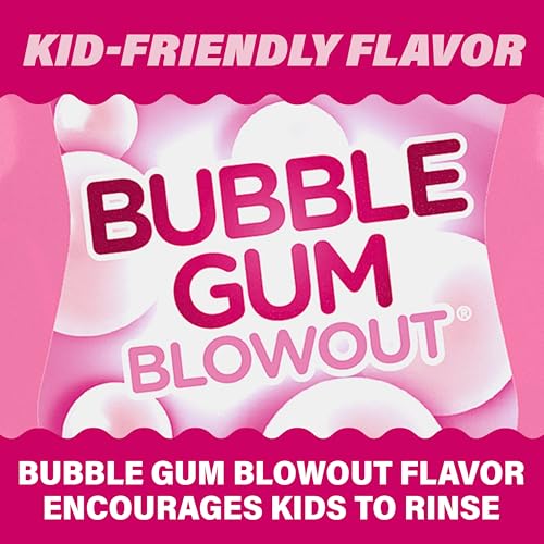 ACT Kids Anticavity Fluoride Rinse For Bad Breath Treatment, Bubble Gum Blowout, 16.9 fl. oz.-UPStoxs