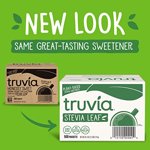 Truvia Original Calorie-Free Sweetener from the Stevia Leaf Packets, 35.25 oz Box, 500 Count (Pack of 1)-UPStoxs