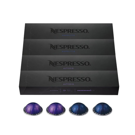 Nespresso Capsules VertuoLine, Espresso, Bold Variety Pack, Medium and Dark Roast Espresso Coffee, 40 Count Coffee Pods, Brews 1.35oz, 1.35 Fl Oz (Pack of 40)-UPStoxs