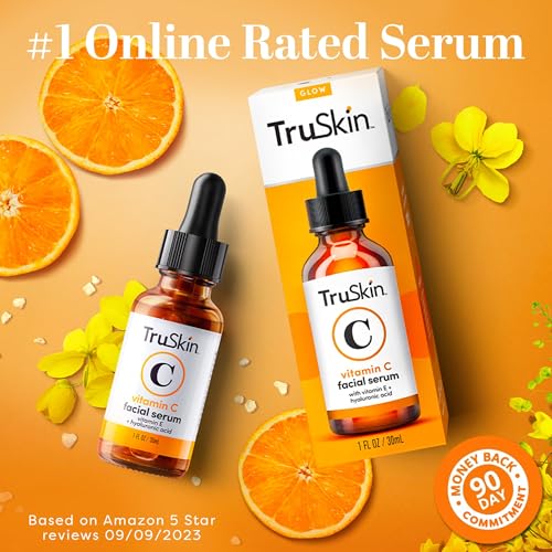 TruSkin Vitamin C Serum – Anti Aging Facial Serum with Vitamin C, Hyaluronic Acid, Vitamin E & More – Brightening Serum for Dark Spots, Even Skin Tone, Eye Area, Fine Lines & Wrinkles, 2 Fl Oz-UPStoxs