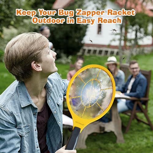 DEVOGUE® Electric Fly Swatter Bug Zapper Battery Operated Flies Killer Indoor & Outdoor Pest Control Mosquito Zapper and Insect Catcher Racket-UPStoxs