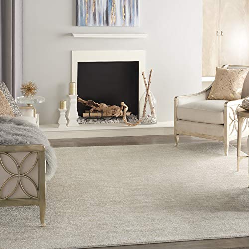 Nourison Essentials Indoor/Outdoor Ivory Beige 8' x 10' Area Rug, Easy Cleaning, Non Shedding, Bed Room, Living Room, Dining Room, Backyard, Deck, Patio (8x10)-UPStoxs