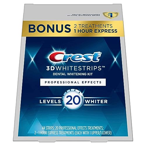 Crest 3D Whitestrips, Professional Effects, Teeth Whitening Strip Kit, 44 Strips (22 Count Pack)-UPStoxs