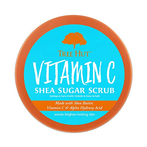 Tree Hut Vitamin C Shea Sugar Scrub, 18 oz, Ultra Hydrating and Exfoliating Scrub for Nourishing Essential Body Care-UPStoxs