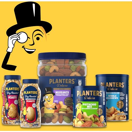 PLANTERS Dill Pickle Cashews, Whole Cashews, Individual Packs, Party Snacks, Plant-Based Protein, Quick Snack for Adults, After School Snack, Flavored Cashew, Roasted with Sea Salt, Kosher, 5oz Bag-UPStoxs