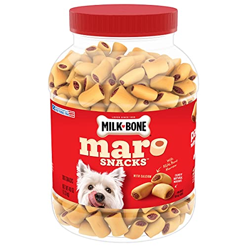 Milk-Bone MaroSnacks Dog Treats, Beef, 40 Ounce with Real Bone Marrow and Calcium-UPStoxs