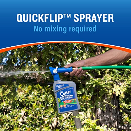 Cutter Backyard Bug Control Spray Concentrate, Mosquito Repellent, Kills Mosquitoes, Fleas & Listed Ants, 32 fl Ounce-UPStoxs