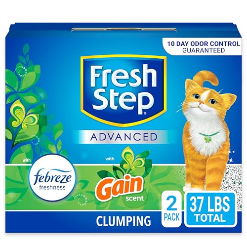 Fresh Step Clumping Cat Litter, With Gain, Advanced, Extra Large, 37 Pounds total (2 Pack of 18.5lb Boxes)-UPStoxs