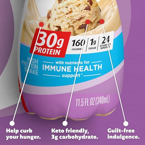 Premier Protein Shake, Cookie Dough, 11.5 Fl Oz (12 Pack), 30g Protein, 1g Sugar, 3g Carbs-UPStoxs