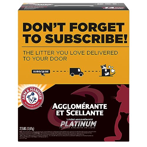 ARM & HAMMER Clump & Seal Platinum Cat Litter, Multi-Cat, 40 lbs (Pack of 1)-UPStoxs