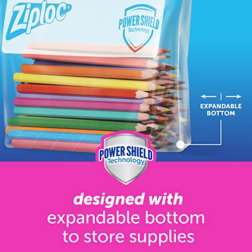 Ziploc Gallon Food Storage Slider Bags, Power Shield Technology for More Durability, 68 Count-UPStoxs