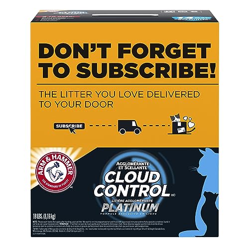 Arm & Hammer Cloud Control Platinum Multi-Cat Clumping Cat Litter with Hypoallergenic Light Scent, 14 Days of Odor Control, 18 lbs, Online Exclusive Formula-UPStoxs