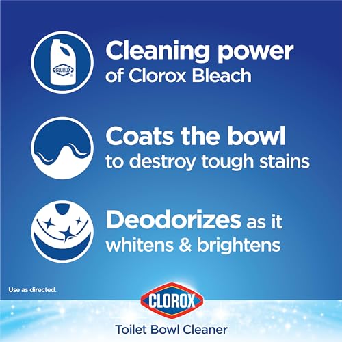 Clorox Toilet Bowl Cleaner, Clinging Bleach Gel, Ocean Mist - 24 Ounces, Pack of 2-UPStoxs