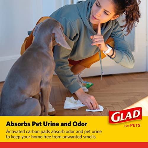 Glad for Pets Black Charcoal Puppy Pads - Super Absorbent Disposable Dog Pee Pads, Potty Training Pads, and Pet Supplies - Dog Pee Pads for Crate Training and Indoor Use 23" x 23" - 100 Count-UPStoxs